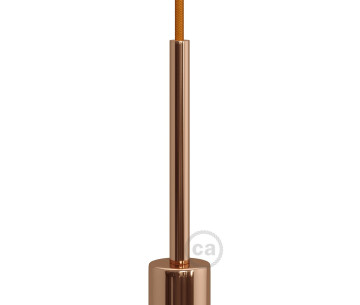 Prensaestopa metal L15cm Cobre con tubo roscado tuerca y arandela