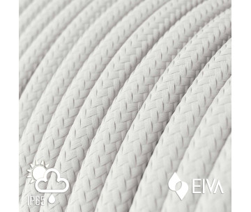 Cable Manguera exterior Neopreno 2x1 Textil  Rayón blanco