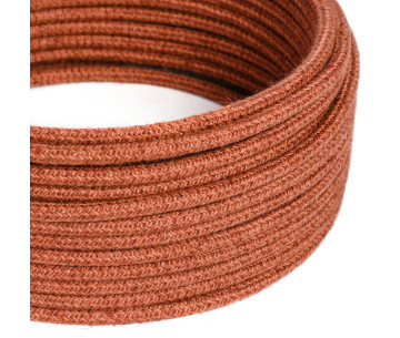 Cable manguera redonda 3G0,75 textil Yute Arcilla Naranja