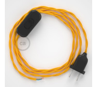 Conexión de mano 1,8m Negro cable Trenzado Seda Amarillo TM10