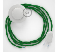 Conexión suelo 3m Blanca cable trenzado Seda Verde TM06