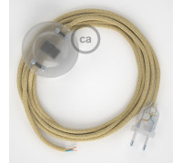 Conexión suelo 3m Transparente cable redondo Yute RN06