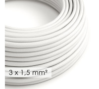 Cable manguera redonda 3G1,50 textil  Rayon Blanco