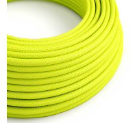 Cable manguera redonda 2x0,75 textil Rayon Amarillo Fluo sólido