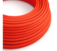 Cable manguera redonda 2x0,75 textil Rayon Naranja Fluo sólido