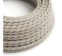 Cable Trenzado 2x0,75 textil Lino Natural Neutro