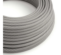 Cable manguera redonda 2x0,75 textil HD Blanco y Pizarra