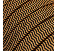 Cable Guirnalda 2x1,5mm2 textil efecto seda ZigZag Negro Whisky