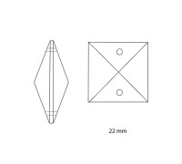 Square 8026/22mm - CAL Swarovski Crystal
