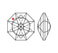 Octagon Lily 8116/14mm 2 holes Arc White Swarovski Crystal