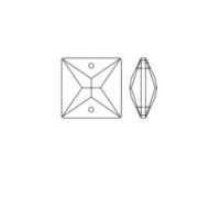 Square 8126G/22mmm 2 holes Swarovski Crystal