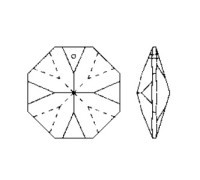 Octagon 1081/14mm Asfour crystal 1 hole