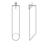 Beveled cylindrical dipstick 5132/150mm