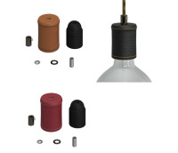 E27 Thermoplastic Lampholder with leather cover