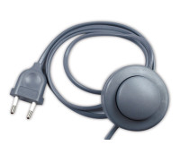 Grey Europlug cord set with floor switch