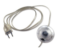 Transparent Europlug cord set with floor switch