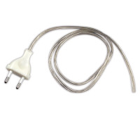Transparent cord set with fosforent Europlug and without switch