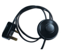 Uk Plug Black Cord Set with Floor Switch