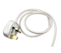 Uk Plug White Cord Set without Switch