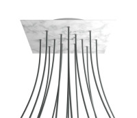 Metal Square Ceiling Roses 15 holes with cover Rose-One
