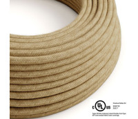 UL Round Hose Textile Cable 3xAWG18 Jute