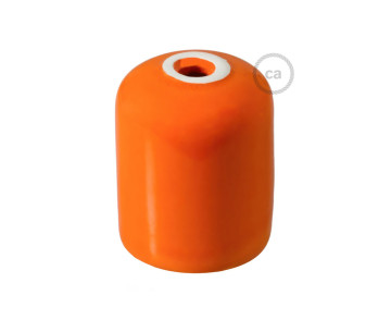 KIT Portalamparas E27 con prensaestopa y cubre cerámica naranja