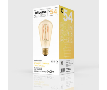 Bombilla LED Dorada Edison ST64 7W 640Lm E27 2700K regulable