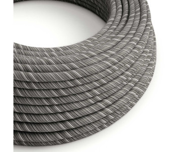 Cable manguera redonda 2x0,75 textil Algodón Negro Melange