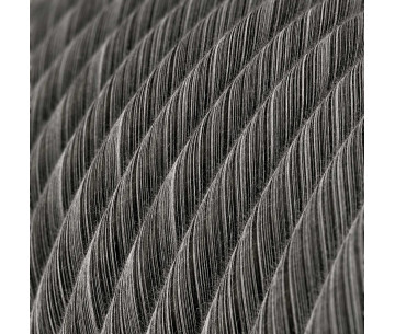 Cable manguera redonda 2x0,75 textil Algodón Negro Melange