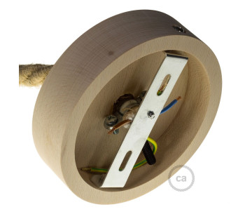 KIT Floron madera D120 1 agujero 16mm para cable textil XL