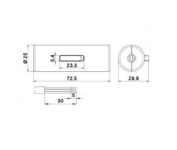 Interruptor cilindrico bipolar 398/V/2/T con toma tierra blanco