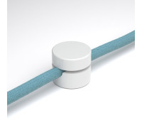 Soporte de pared blanco para cable textil (2 uds)