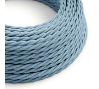 Cable Trenzado 2x0,75 textil Algodón Oceano sólido