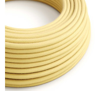 Cable manguera redonda 3G0,75 textil Algodón Amarillo Pastel