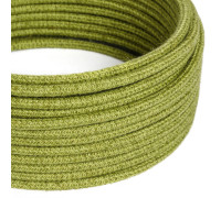 Cable manguera redonda 3G0,75 textil Yute Verde Hierba