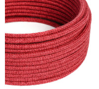 Cable manguera redonda 3G0,75 textil Yute Rojo Cereza